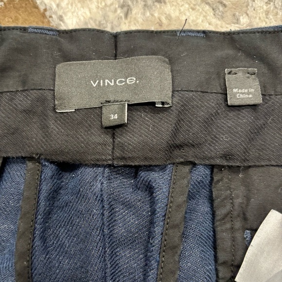 VINCE Griffith Slim Fit Chino Pant Navy Blue Sz 34 - Picture 6 of 9